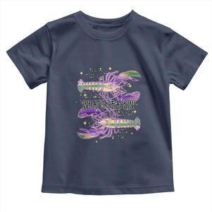 Funny Cajun Crawfish Boil Mardi Gras Toddler T Shirt What's Crackin TS11 Navy Print Your Wear
