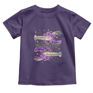 Funny Cajun Crawfish Boil Mardi Gras Toddler T Shirt What's Crackin TS11 Purple Print Your Wear