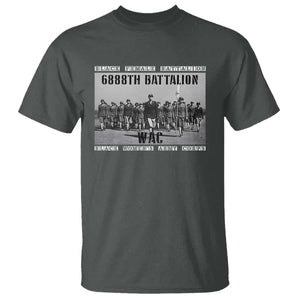 6888th Battalion T Shirt Black Female Battalion WAC Women's Army Corps Black History Month TS11 Dark Heather Print Your Wear