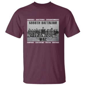 6888th Battalion T Shirt Black Female Battalion WAC Women's Army Corps Black History Month TS11 Maroon Print Your Wear