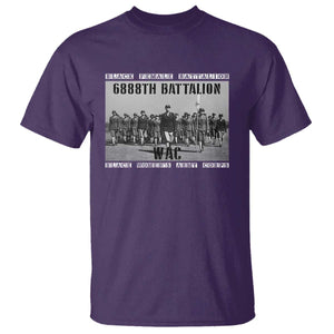 6888th Battalion T Shirt Black Female Battalion WAC Women's Army Corps Black History Month TS11 Purple Print Your Wear