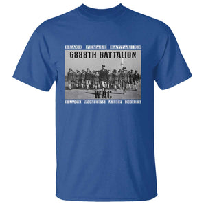 6888th Battalion T Shirt Black Female Battalion WAC Women's Army Corps Black History Month TS11 Royal Blue Print Your Wear