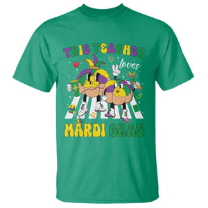 Funny This Teacher Loves Mardi Gras T Shirt King Cake Jester Hat TS11 Irish Green Print Your Wear