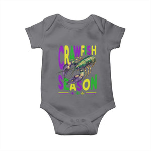 Funny Cajun Crawfish Boil Mardi Gras Baby Onesie Crawfish Season Fleur De Lis TS11 Charcoal Print Your Wear