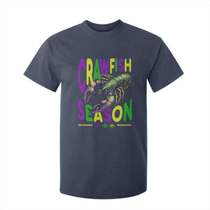 Funny Cajun Crawfish Boil Mardi Gras T Shirt For Kid Crawfish Season Fleur De Lis TS11 Navy Print Your Wear