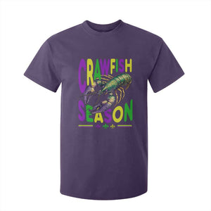 Funny Cajun Crawfish Boil Mardi Gras T Shirt For Kid Crawfish Season Fleur De Lis TS11 Purple Print Your Wear