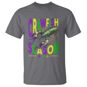 Funny Cajun Crawfish Boil Mardi Gras T Shirt Crawfish Season Fleur De Lis TS11 Charcoal Print Your Wear