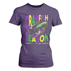 Funny Cajun Crawfish Boil Mardi Gras T Shirt For Women Crawfish Season Fleur De Lis TS11 Purple Print Your Wear