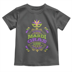 Funny The Original Mardi Gras Mobile Alabama Est 1703 Toddler T Shirt TS11 Dark Heather Print Your Wear