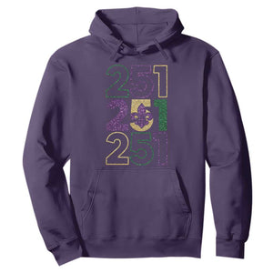 Funny Mobile Mardi Gras 251 Hoodie Glitter Print Area Code TS11 Purple Print Your Wear