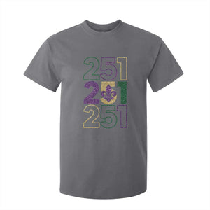 Funny Mobile Mardi Gras 251 T Shirt For Kid Glitter Print Area Code TS11 Charcoal Print Your Wear
