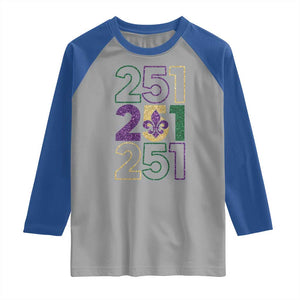 Funny Mobile Mardi Gras 251 Raglan Shirt Glitter Print Area Code TS11 Sport Gray Royal Print Your Wear