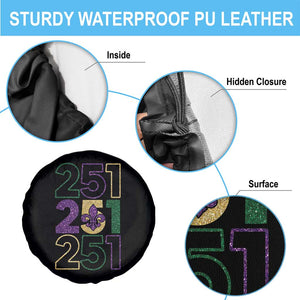 Funny Mobile Mardi Gras 251 Spare Tire Cover Glitter Print Area Code TS11 Print Your Wear