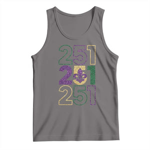Funny Mobile Mardi Gras 251 Tank Top Glitter Print Area Code TS11 Deep Heather Print Your Wear
