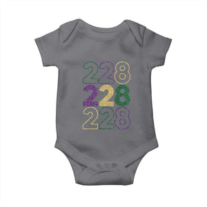 Funny The Coast Mardi Gras 228 Baby Onesie Glitter Print Area Code TS11 Charcoal Print Your Wear