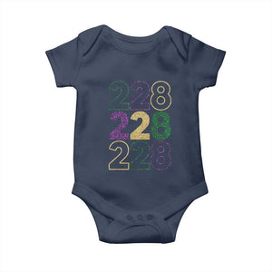 Funny The Coast Mardi Gras 228 Baby Onesie Glitter Print Area Code TS11 Navy Print Your Wear