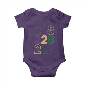 Funny The Coast Mardi Gras 228 Baby Onesie Glitter Print Area Code TS11 Purple Print Your Wear