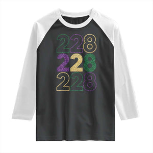 Funny The Coast Mardi Gras 228 Raglan Shirt Glitter Print Area Code TS11 Black White Print Your Wear