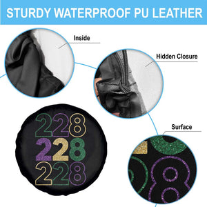 Funny The Coast Mardi Gras 228 Spare Tire Cover Glitter Print Area Code TS11 Print Your Wear