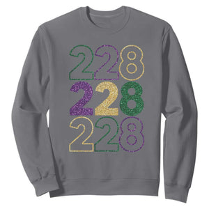 Funny The Coast Mardi Gras 228 Sweatshirt Glitter Print Area Code TS11 Charcoal Print Your Wear