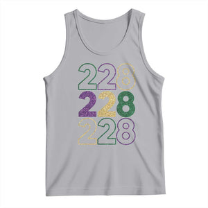 Funny The Coast Mardi Gras 228 Tank Top Glitter Print Area Code TS11 Athletic Heather Print Your Wear