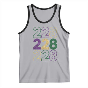 Funny The Coast Mardi Gras 228 Tank Top Glitter Print Area Code TS11 Athletic Heather Black Print Your Wear