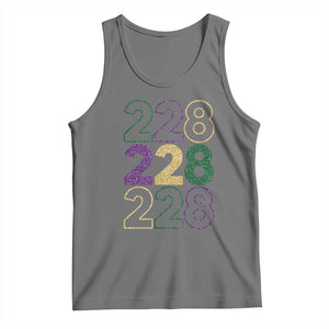 Funny The Coast Mardi Gras 228 Tank Top Glitter Print Area Code TS11 Black Heather Print Your Wear
