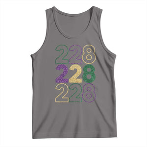 Funny The Coast Mardi Gras 228 Tank Top Glitter Print Area Code TS11 Deep Heather Print Your Wear