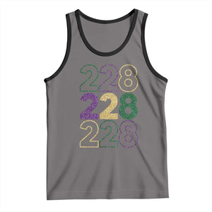 Funny The Coast Mardi Gras 228 Tank Top Glitter Print Area Code TS11 Deep Heather Black Print Your Wear