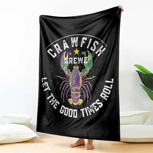 Crawfish Krewe Let The Good Times Roll Throw Blanket Funny Mardi Gras TS11 Print Your Wear