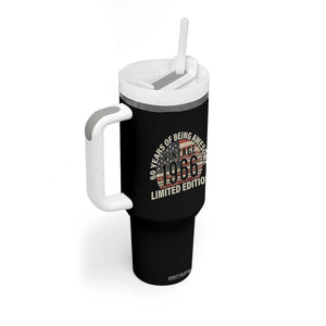 60th Birthday Tumbler With Handle Vintage 1966 Limited Edition 60 Years Of Being Awesome American Flag TS11 Print Your Wear
