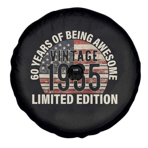 60th Birthday Spare Tire Cover Vintage 1965 Limited Edition 60 Years Of Being Awesome American Flag TS11 Print Your Wear