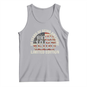 60th Birthday Tank Top Vintage 1965 Limited Edition 60 Years Of Being Awesome American Flag TS11 Athletic Heather Print Your Wear