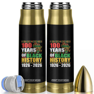100 Years Of Black History 1926 2026 Centennial Bullet Tumbler Africa Map TS11 Black Print Your Wear