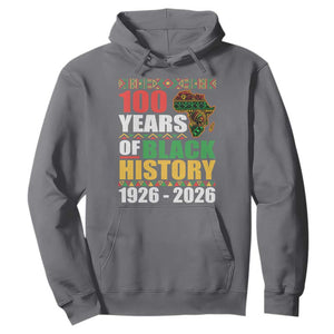 100 Years Of Black History 1926 2026 Centennial Hoodie Africa Map TS11 Charcoal Print Your Wear