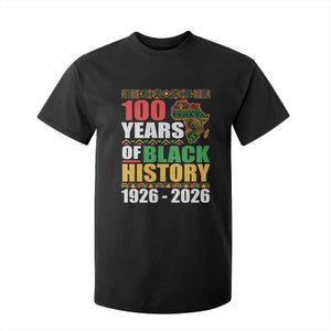 100 Years Of Black History 1926 2026 Centennial T Shirt For Kid Africa Map TS11 Black Print Your Wear