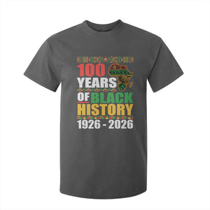 100 Years Of Black History 1926 2026 Centennial T Shirt For Kid Africa Map TS11 Dark Heather Print Your Wear
