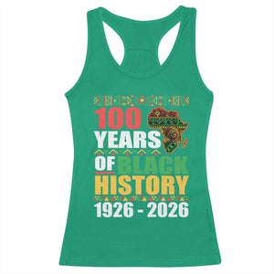 100 Years Of Black History 1926 2026 Centennial Racerback Tank Top Africa Map TS11 Irish Green Print Your Wear