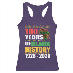 100 Years Of Black History 1926 2026 Centennial Racerback Tank Top Africa Map TS11 Purple Print Your Wear