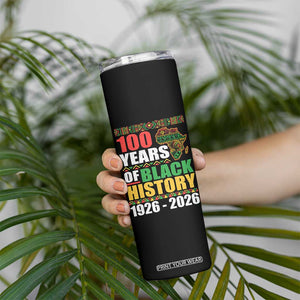 100 Years Of Black History 1926 2026 Centennial Skinny Tumbler Africa Map TS11 Print Your Wear