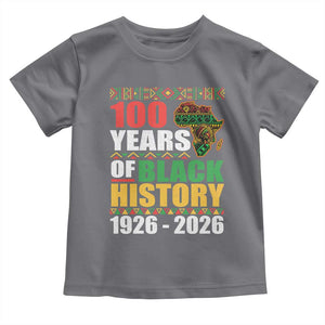 100 Years Of Black History 1926 2026 Centennial Toddler T Shirt Africa Map TS11 Charcoal Print Your Wear