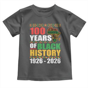 100 Years Of Black History 1926 2026 Centennial Toddler T Shirt Africa Map TS11 Dark Heather Print Your Wear