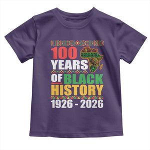 100 Years Of Black History 1926 2026 Centennial Toddler T Shirt Africa Map TS11 Purple Print Your Wear
