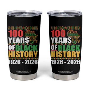 100 Years Of Black History 1926 2026 Centennial Tumbler Cup Africa Map TS11 Black Print Your Wear