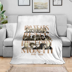 100 Years Of Black History Month Throw Blanket African American Historical Figures TS11 Print Your Wear