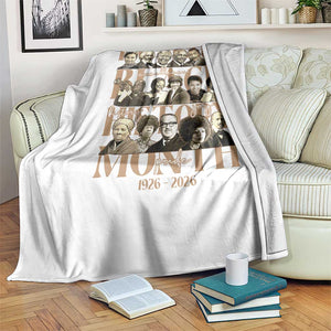100 Years Of Black History Month Throw Blanket African American Historical Figures TS11 Print Your Wear