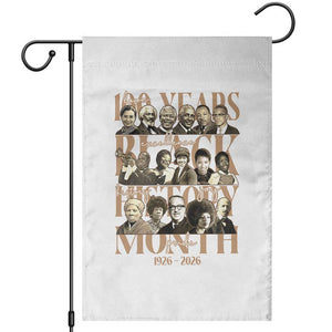 100 Years Of Black History Month Garden Flag African American Historical Figures TS11 White Print Your Wear