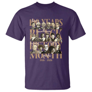 100 Years Of Black History Month T Shirt African American Historical Figures TS11 Purple Print Your Wear