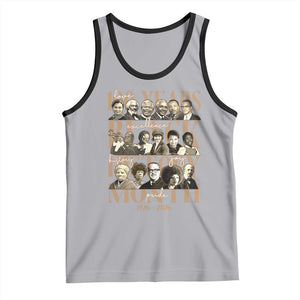 100 Years Of Black History Month Tank Top African American Historical Figures TS11 Athletic Heather Black Print Your Wear