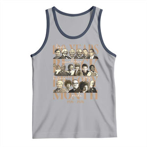 100 Years Of Black History Month Tank Top African American Historical Figures TS11 Athletic Heather Navy Print Your Wear